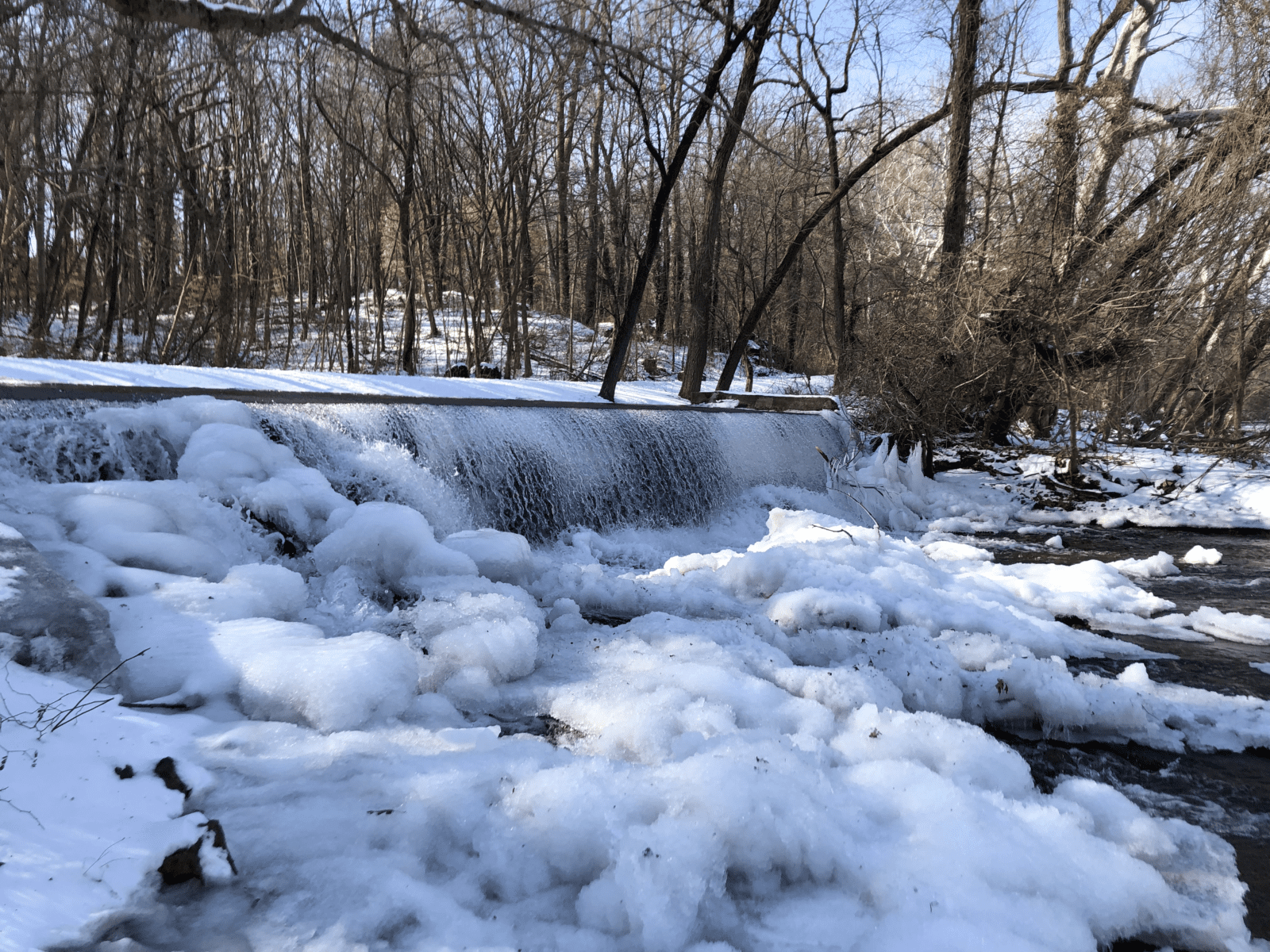 Frozen Brandywine Spillway